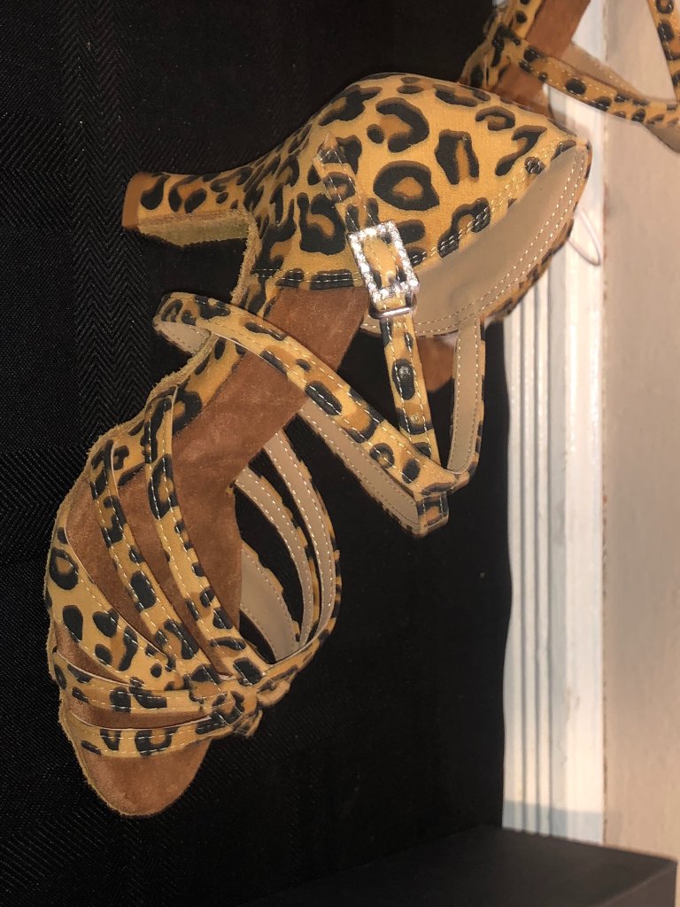 Dance And Sway Leopard Print Latin Dance Shoes 7-7.5 — image 5 of 7